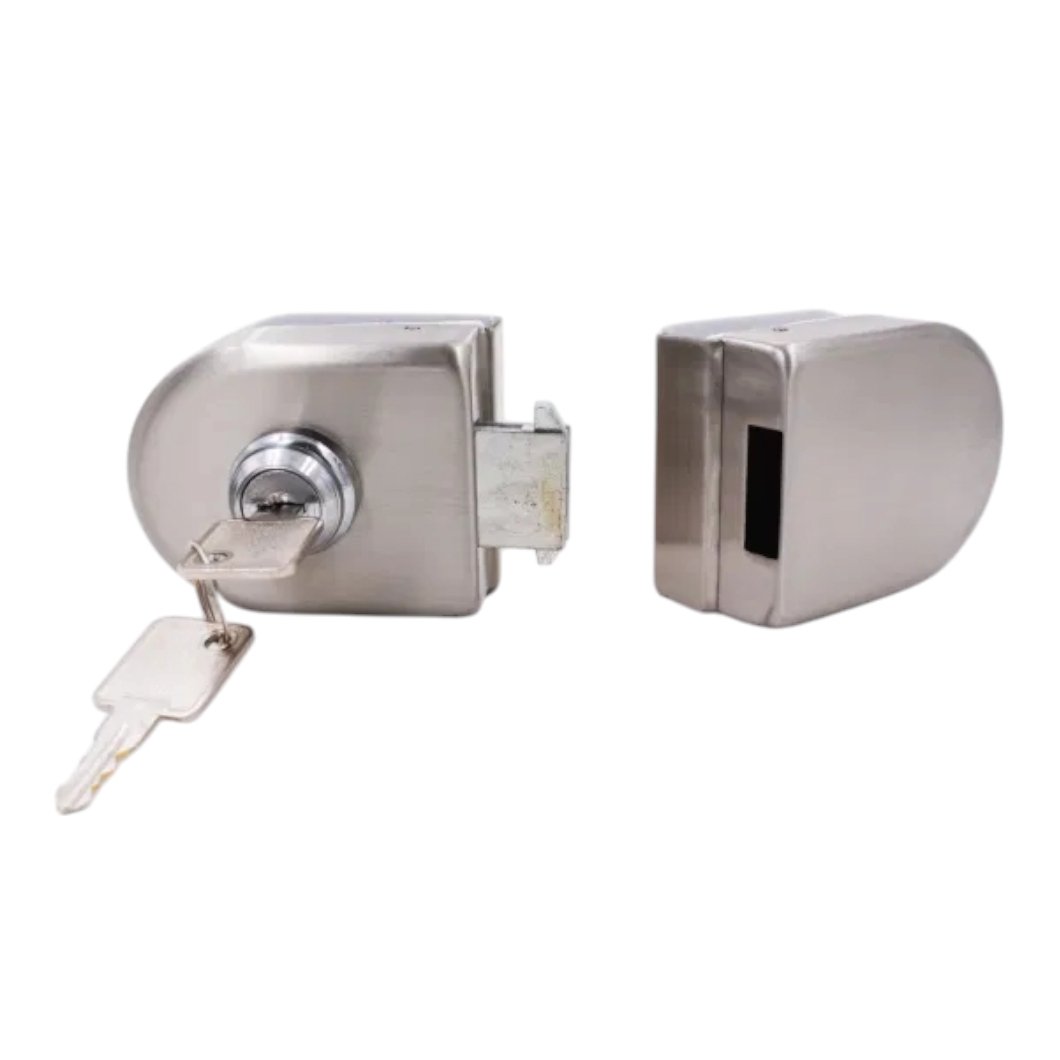 Glass To Glass Door Lock with Strike Box (one Side Knob Only)